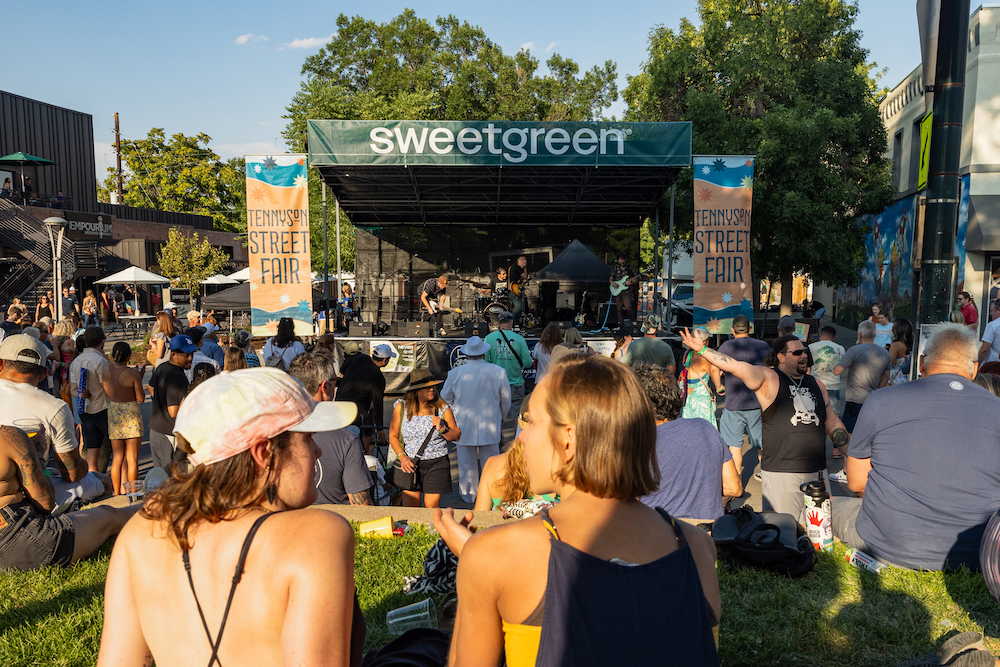 Enjoy music from local bands at the Tennyson Street Fair.