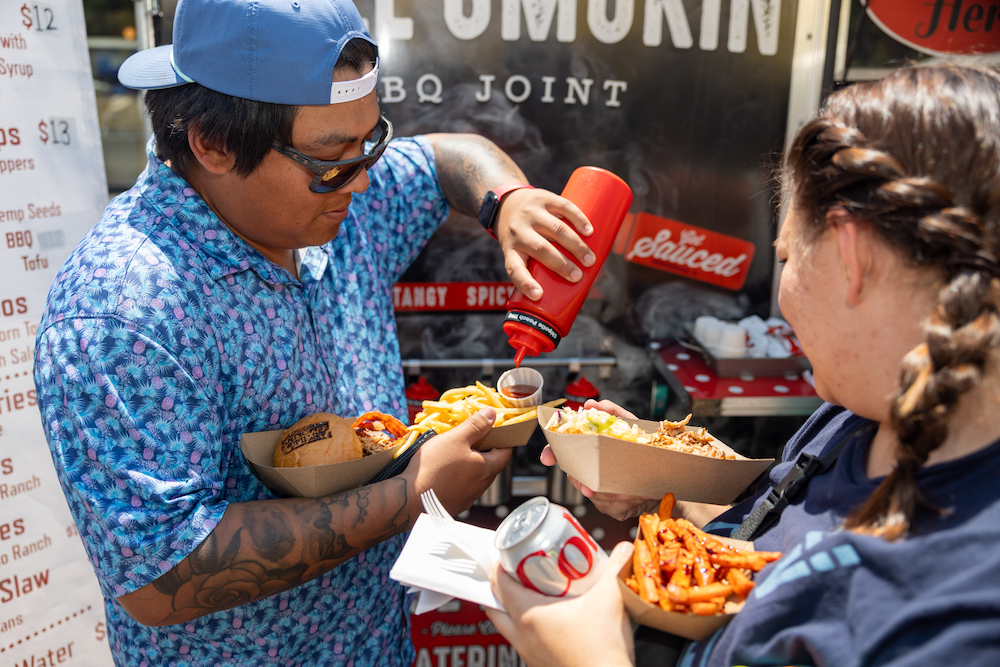 Food trucks are featured at the Tennyson Street Fair.