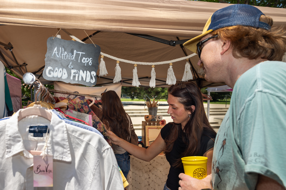 Tennyson Street Fair shopping features clothing from local stores and curators.